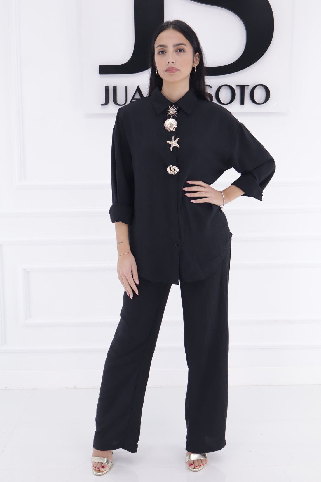 Conjunto CK8193(broches dorados)